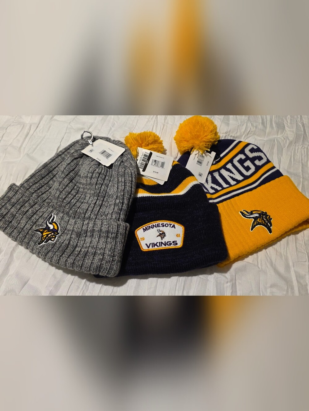3 Minnesota Vikings Beanie Hats